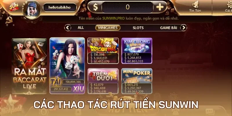 Tìm hiểu các bước chuẩn xác để rút tiền Sunwin